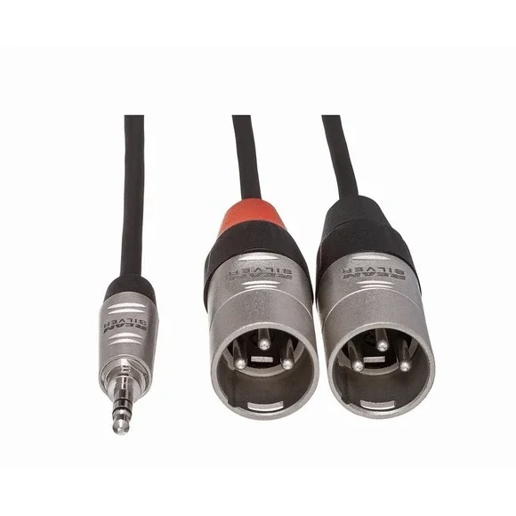 Hosa‎ HMX-003Y Pro Stereo Breakout Cable - 3.5mm TRS to Dual XLR