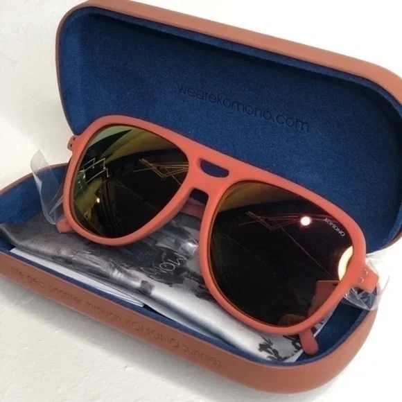 KOMONO Rafton Brick Red Rubber Sunglasses…