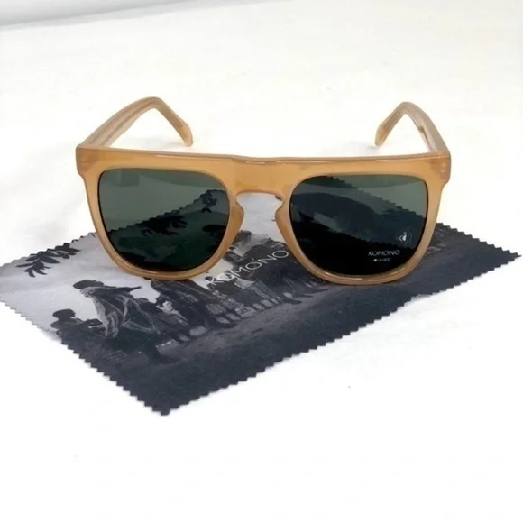 KOMONO Bennet Amber Sunglasses NEW tan gold