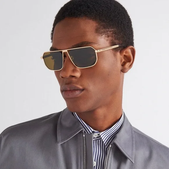 NEW SPR A53 1BK01T PRADA SUNGLASSES PRA53S MEN PRADA PR A53S 1BK01T GOLD EYEWEAR