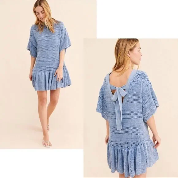 Free People - Sistine Crochet Mini Dress