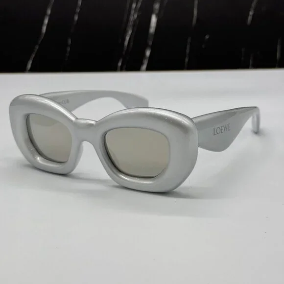 NEW LW40117I 20C LOEWE SILVER UNISEX LOEWE SUNGLASSES