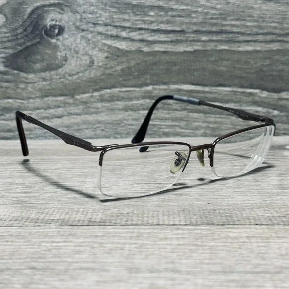 Ray-Ban RB 8678 1107 Frames Only Mens 51-18-140 Brown Titanium Half Rim