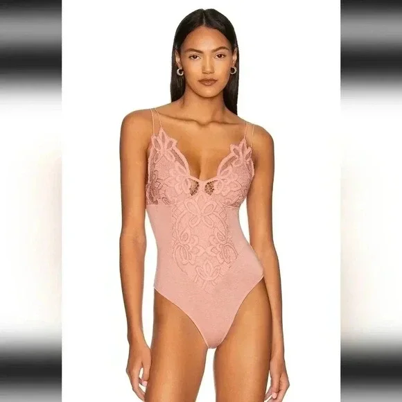 Free People Adella Bodysuit in Ballet