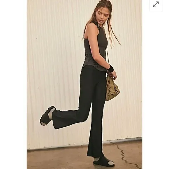 Free People Onzie Rib Studio Flare Pants