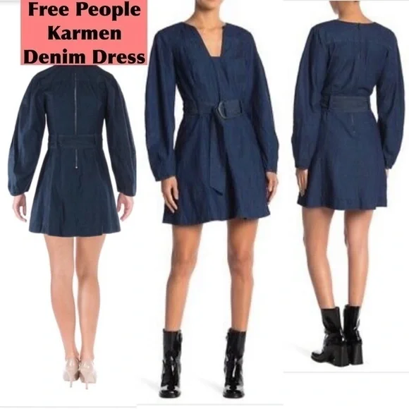 𝅺Free People Karmen Denim Dress