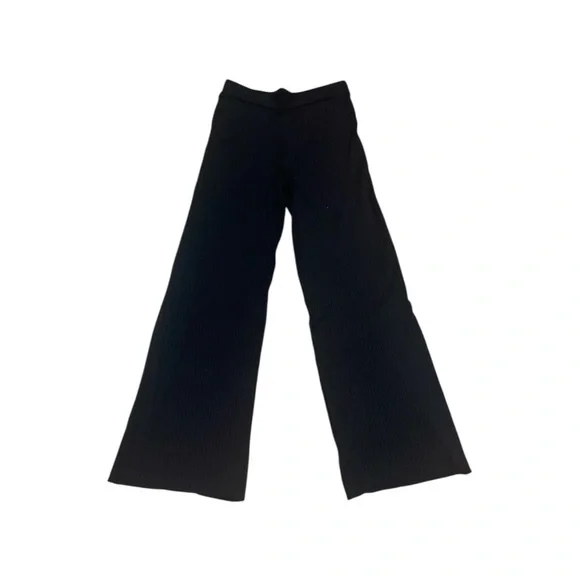 Sir. Black ribbed wide leg pants