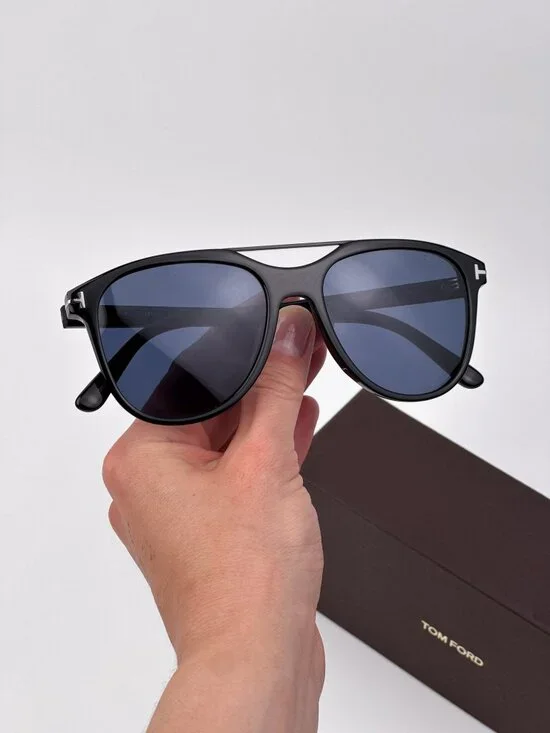 Tom Ford DAMIAN-02 Men Sunglasses Black Blue Pilot FT1098 01V NEW AUTHENTIC