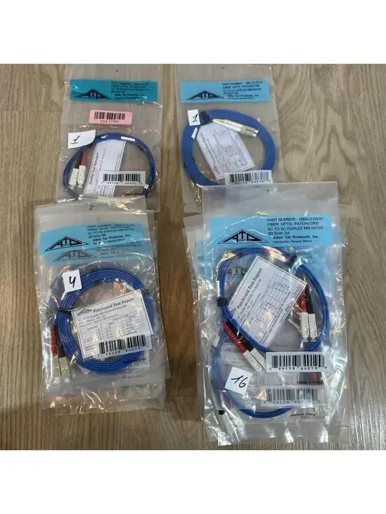 Lot of 22 Allen Tel GBLC2-D3-01 Duplex MM 50/125 Fiber Optic Patchcord Cable!
