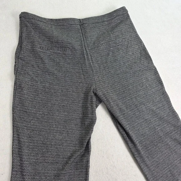 Lyssé Women XL‎ Trousers Black White Excellent Herringbone Pull-On Slim Stretch