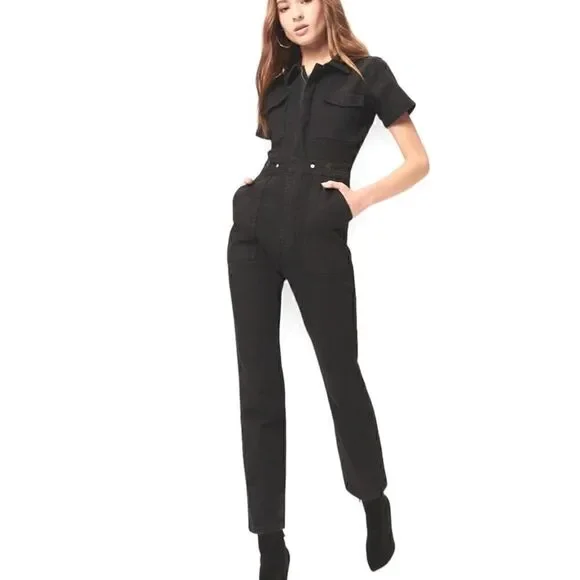 Good American The Fit For Success Jumpsuit Black Size 1