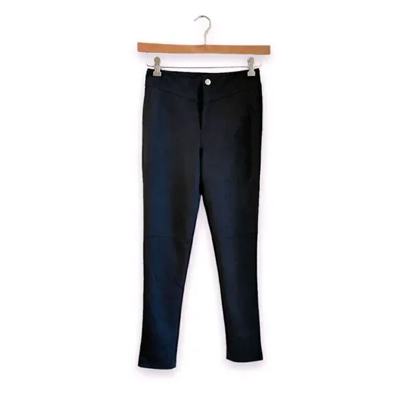 NWT! MANGO 🥭 | Black Faux Suede Skinny Pants (XS)