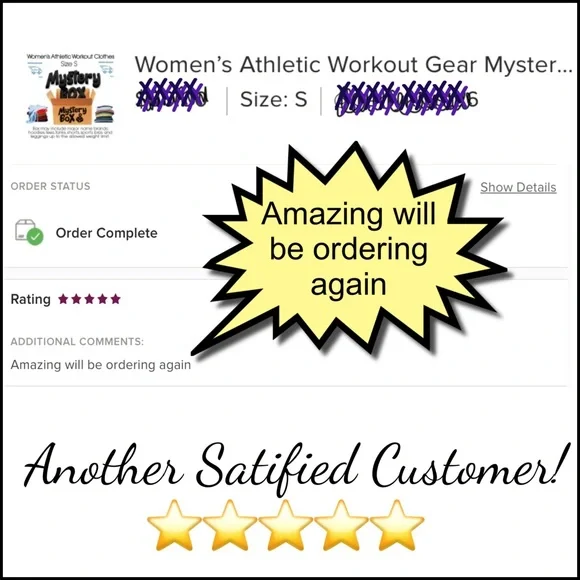 Women’s Athletic Workout Clothes Mystery Box - Size S