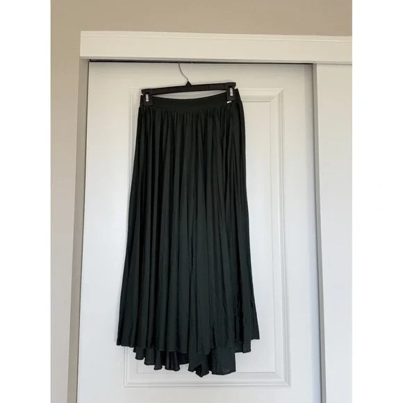 hugo‎ boss capri pants flowy wide leg Dark Green Size XS Workwear Office