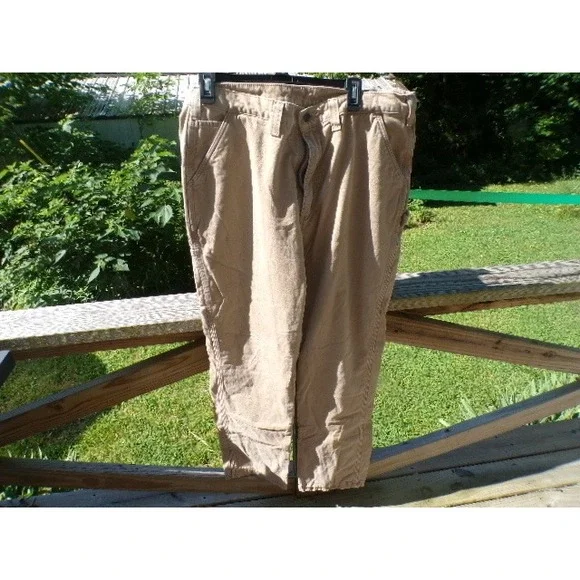 Carhartt Relaxed Fit Flannel Lined Carpenter Pants Tan Cotton Duck 38x36 100070
