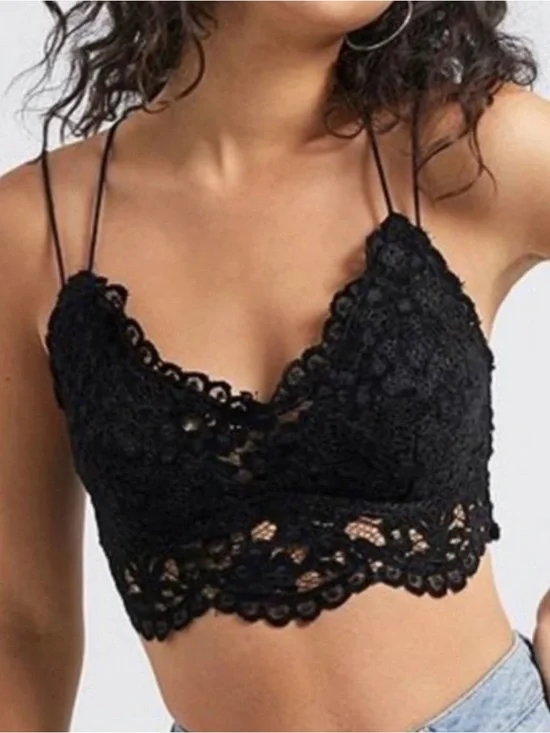 🌸Free People Black Lace Bralette