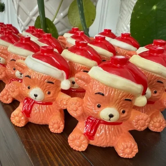 4 for $20: VINTAGE Teddy Bear Blow Mold String Light Covers - Set of 20