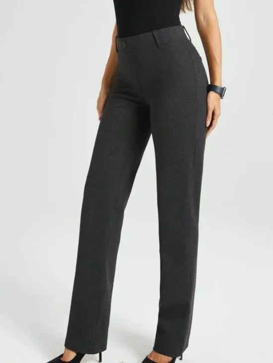 New Betabrand Charcoal Straight Classic Dress Pant Yoga Pants Small Petite