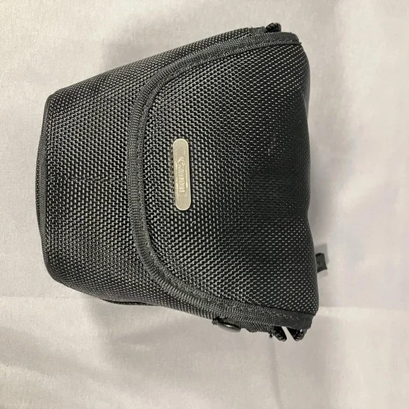 Canon Compact Camera Case Black Nylon Padded Bag Pouch Belt Loop Zip‎ Closure