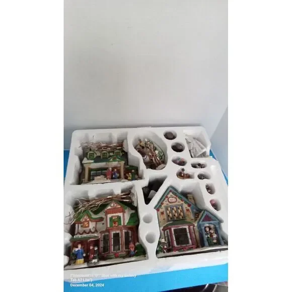 Holiday Home Accents 15-Piece Lighted‎ Christmas Downtown Village Set Collection