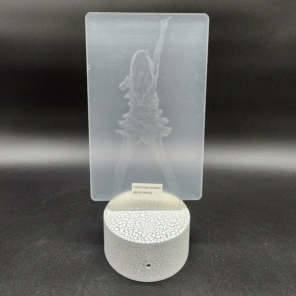 YJYKL Clear Taylor Swift 3D Night Light Eras Tour Swiftie Gift 16 Color Changing