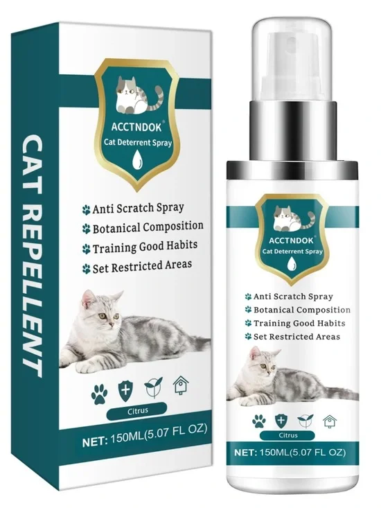 Citrus Cat Repellent Spray - Teal/White
