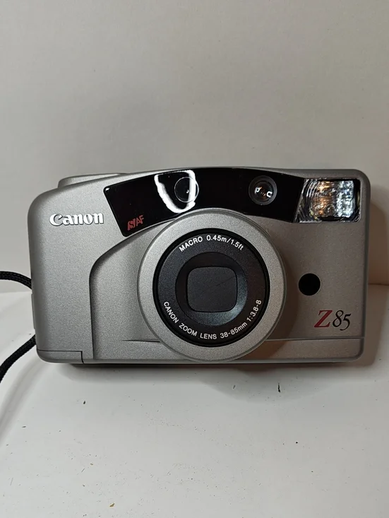 Canon Z85 Silver and Black Compact Film Camera