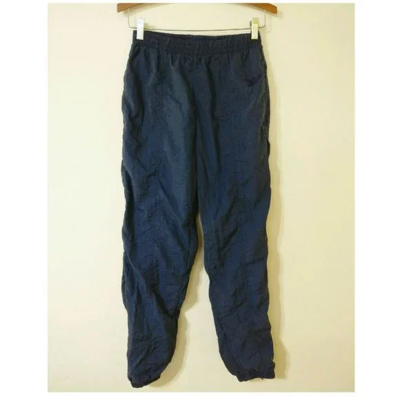 4/$20 Vintage 90's Reebok High Waist Nylon Jogger Track Pants Blue