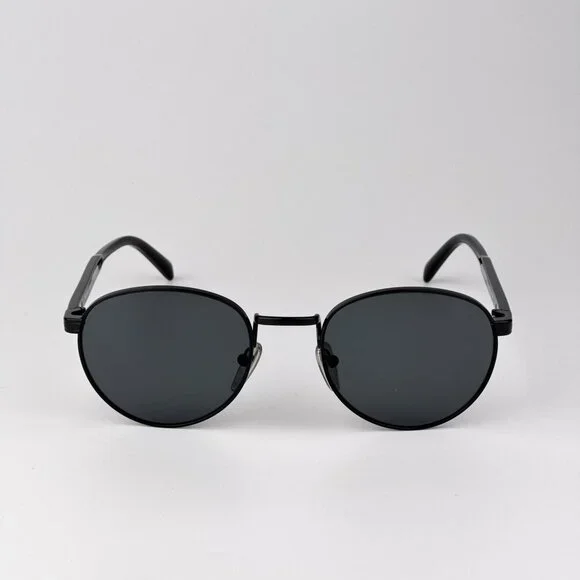 Prada PRB51S Polarized Sunglasses – Black Round Frame | Model 1AB5Z1