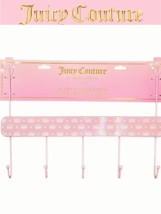 Juicy Couture Home Signature Crown Pattern Over-Door Hooks