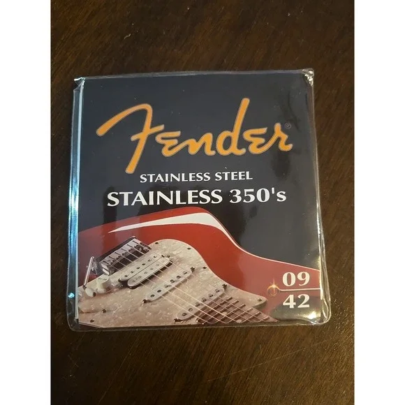 Fender Guitar Strings 350L Stainless 350's Stainless Steel 09-42