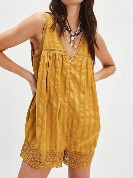 NWOT Free People Easton Romper Size Large