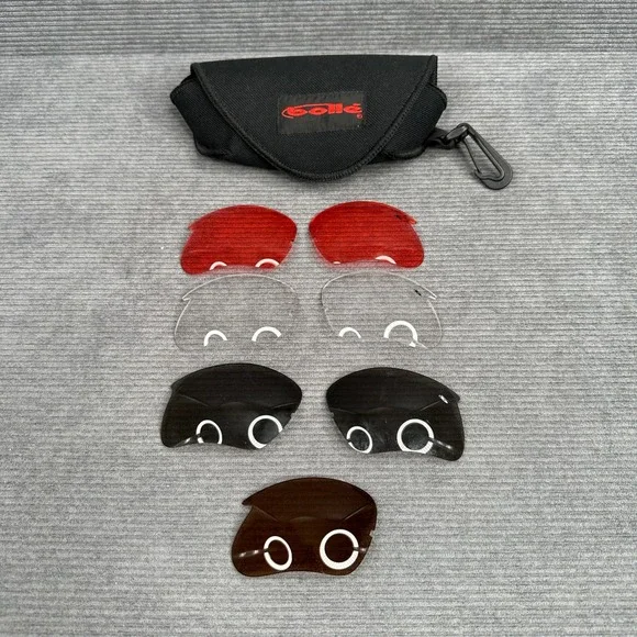 Bolle Interchangeable Replacement Lens Set Red Clear Smoke Brown with Case