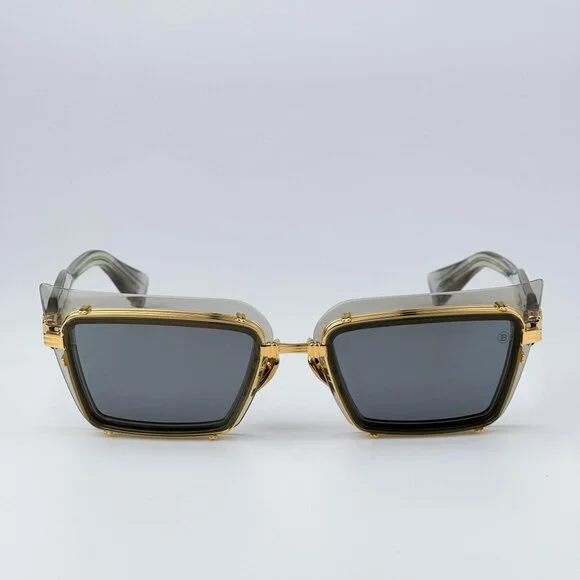 Balmain ADMIRABLE BPS-130B-52 Men BRAND NEW Sunglasses Titanium Grey Crystal
