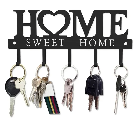 Black Home Sweet‎ Home Key Holder
