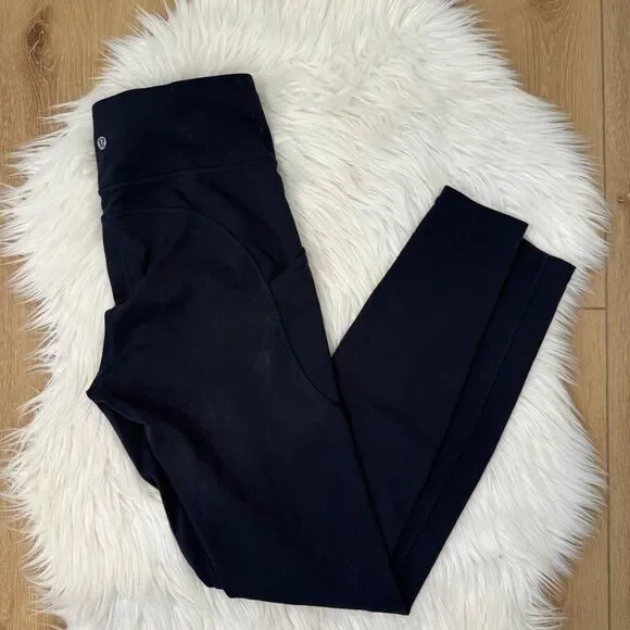 [lululemon athletica] Navy Blue Full Length Leggings with Pockets - Size 6