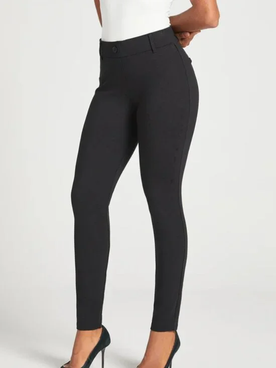 New Betabrand Black Skinny Leg Classic DPYP Dress Pant Yoga Pants Small Long
