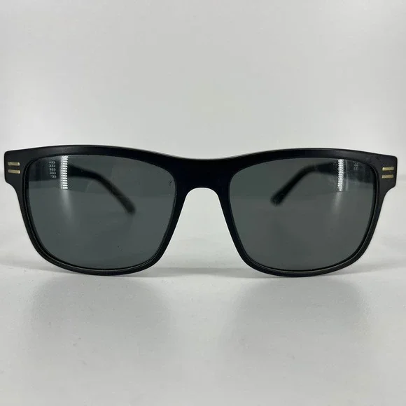 Prodesign Denmark 8618 Mens Sunglasses Matte Black Grey Rectangular 57-18-145