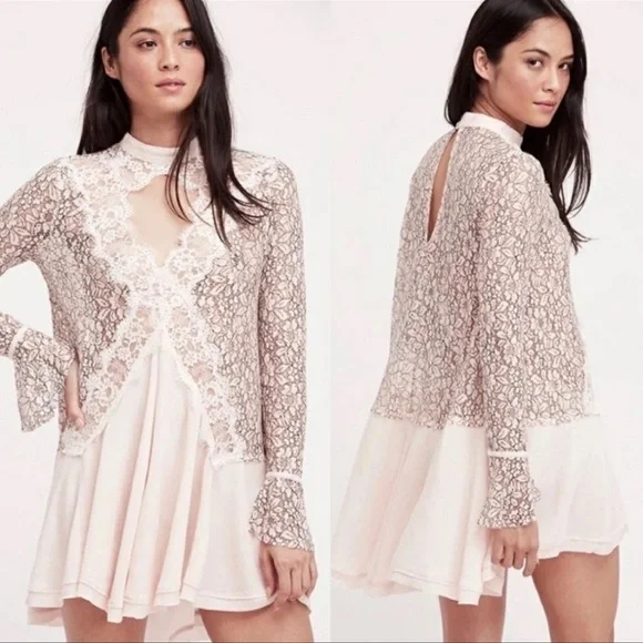 FREE PEOPLE Tell Tale Lace Dress Tunic
