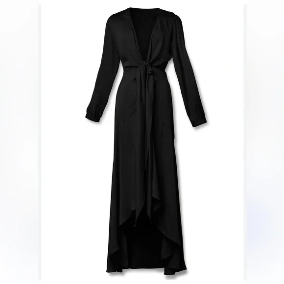 Free People Black Long Sleeve Kimono