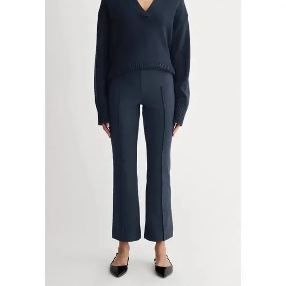 Everlane The Dream Organic Cotton Office Work Flare Pants Black Medium A006229