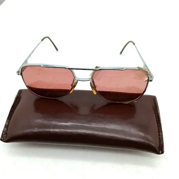 Vintage Van Heusen Silver Square Pilot‎ Metal Sunglasses FRAMES ONLY