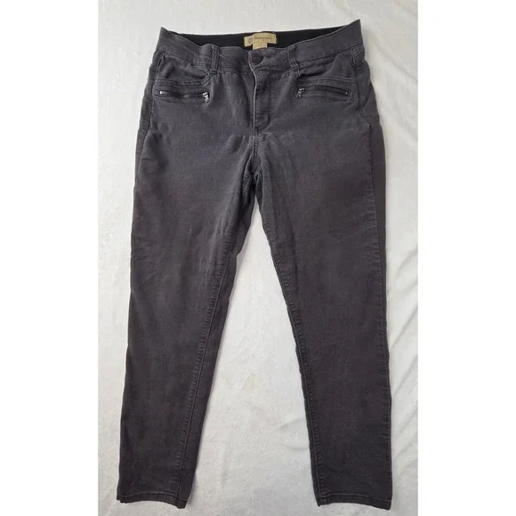 Democracy Pants Women 12 Gray Zipper Pockets 