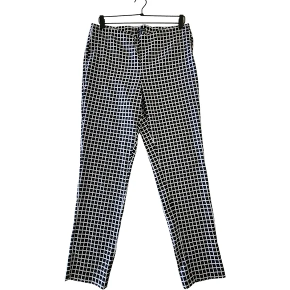 Adriana Papell Black & White Pull-on Pants Women Size 12