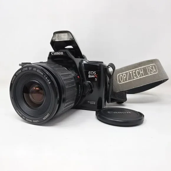 VTG Canon EOS Rebel X S 35mm Film SLR Camera w/ 35-80mm Zoom Lens 1:4-5.6 Tested