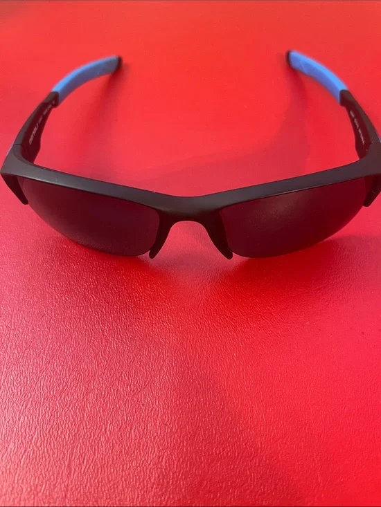 Denali SUMMIT Sunglasses Sporty Black with Light Blue Temples 58-18-135
