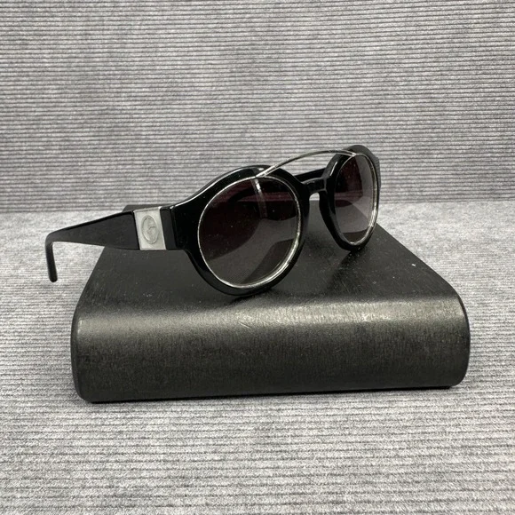 Giorgio Armani AR 8036 Steampunk Black Round Sunglasses Made In Italy 47[]23 140