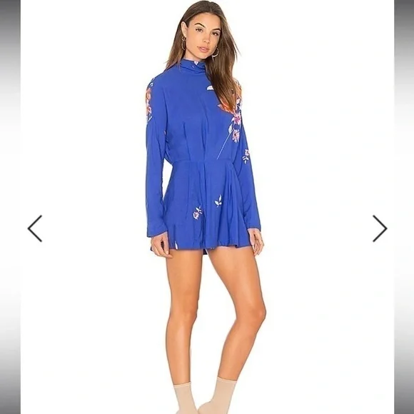 Gemma Tunic Dress in Blue Free People