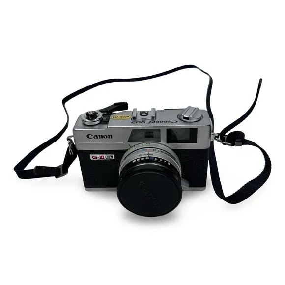 Vintage Canon G-III QL Canonet QL17 Rangefinder Film Camera Silver Black READ