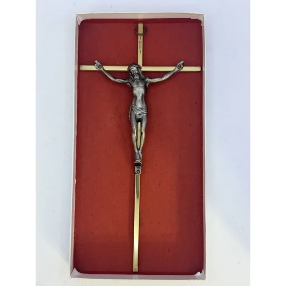 Crucifix LO 510 Chrome Silver Tone 10
